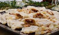 Рождественские вареники с кашей и грибами