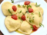 Равиоли сердечками с четырьмя сырами