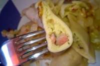Вареники с картошкой и колбасой