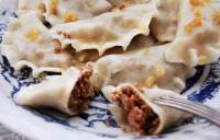 Пикантные вареники с мясом